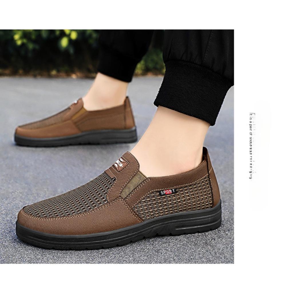 Pantofi de plasă respirabili pentru bărbați, Pantofi cu talpă moale ușori, Pantofi cu gură joasă