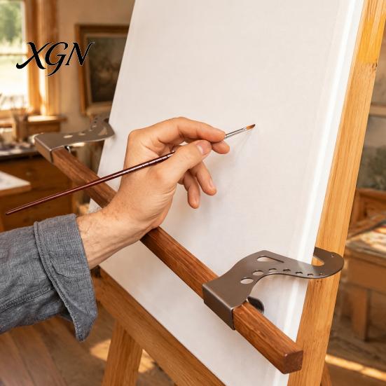 Drawing Hand Support 2Pcs Artist Bridge, Adjustable Easel Rest Bar, Ergonomic Wrist Metal Stabilizer Tool for Painting Craft Projects Board
