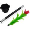 Magic Wand to Flower Easy Magic Trick Toys Close Up Flowerpot Wand Stage Show Prop Appearing Flower Trick Gift for Adults Kids