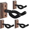 U-Shaped Walnut Wood Guitar Hooks,Swivel Cushioned Hanger for Log, Electric and Bass Guitars,Perfect Gift Idea for Music Lovers