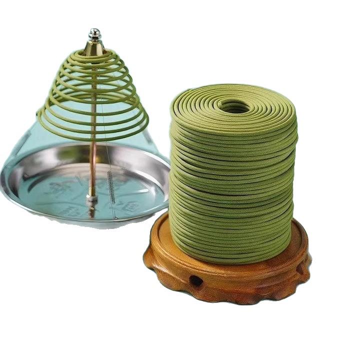 Green Tangerine Incense Coils - Orange Blossom & Sandalwood, Light Indoor Fragrance, Long-lasting.