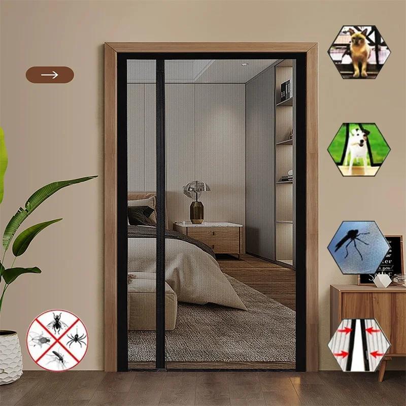 Mesh Mosquito Proof Door Screen Curtains Summer Magnetic Mosquito Net Cover Insect-Proof Automatic Closing Door Screen