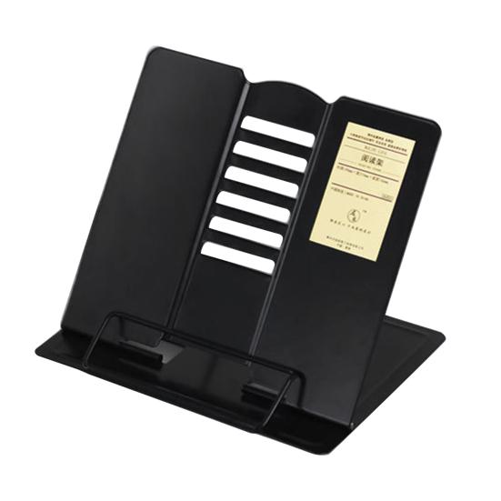 

Металлическая подставка для книг настольная для чтения без рук, подставка для книг, регулируемая, держатель для кулинарных книг и документов для рецептов, нот чёрный