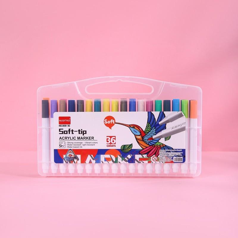 Acrylic Markers: 12, 48, 60, 80 Water-Based Colors for Student Art, Anime, Hand-Painting, Coloring, and Doodling.