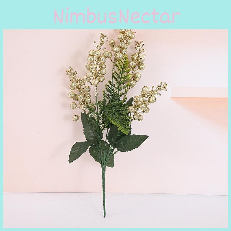 Flower Christmas Decorative Bundle With Christmas Berry For Festive Display Home