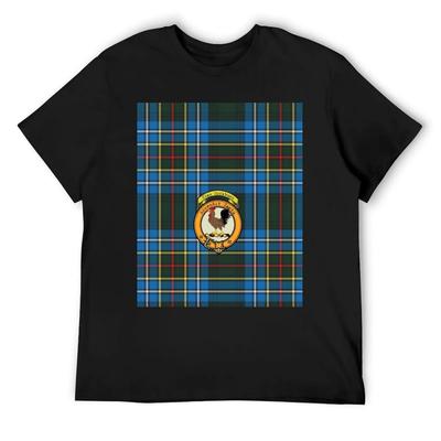 Camiseta Cockburn com Tartan Escocês e Brasão