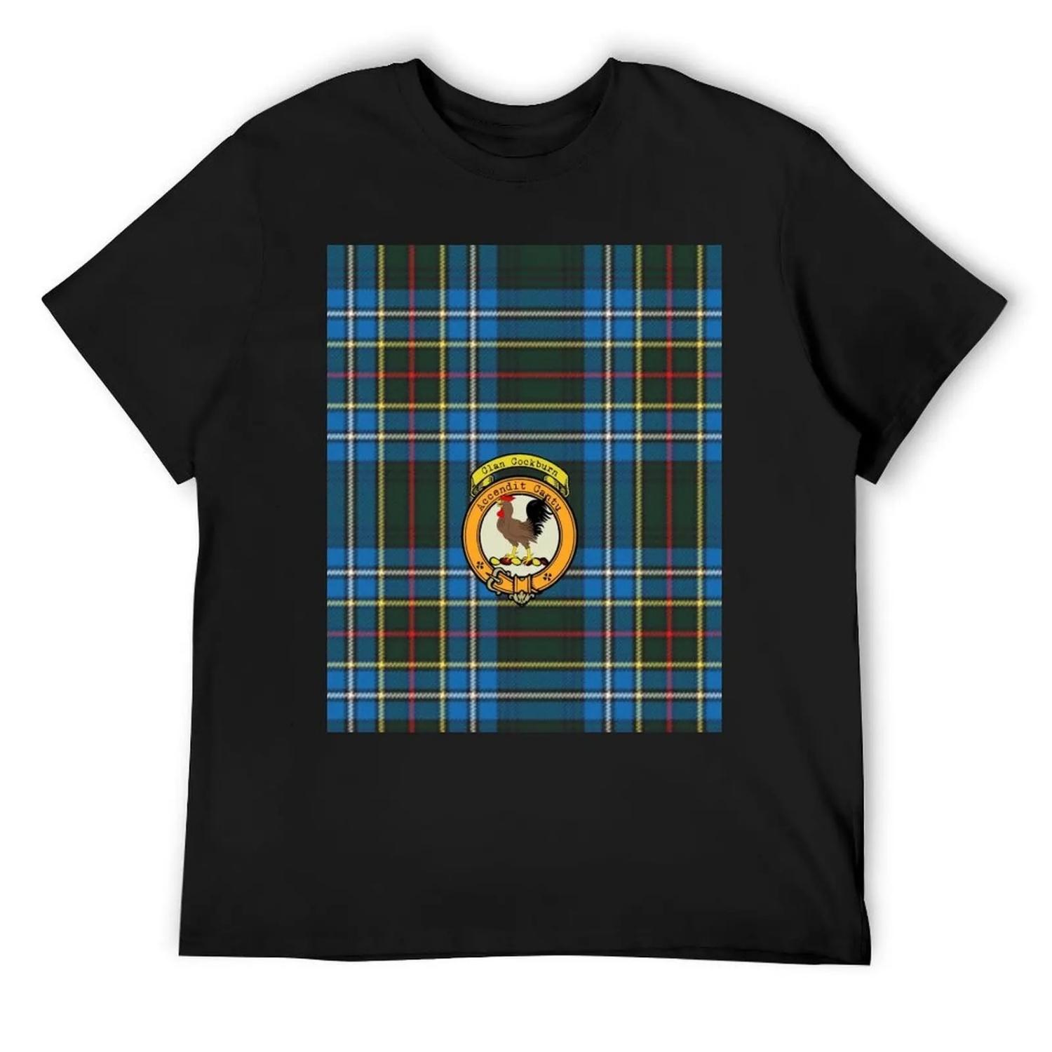 Cockburn Scottish Tartan and Crest T-Shirt S