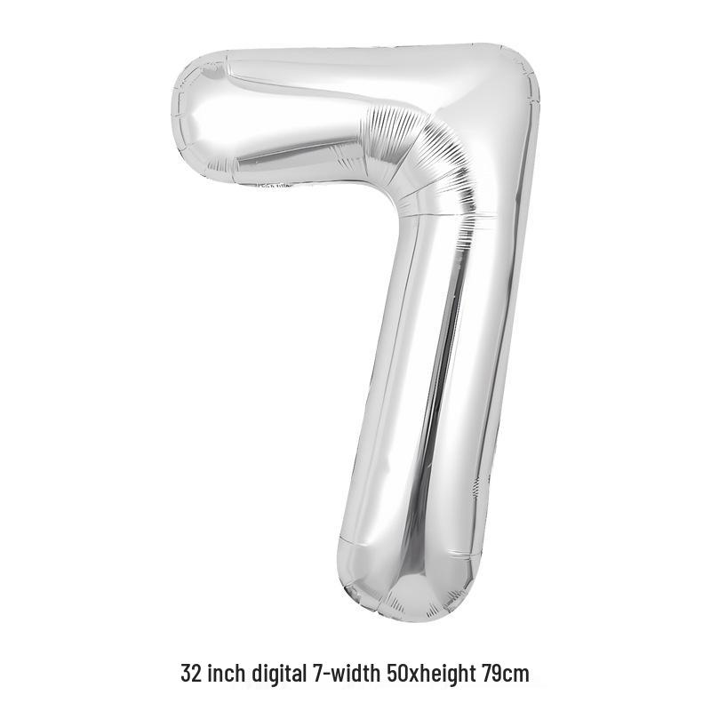 32-Inch White Number '40' Birthday Balloon, Aluminum Foil Party Decoration Prop