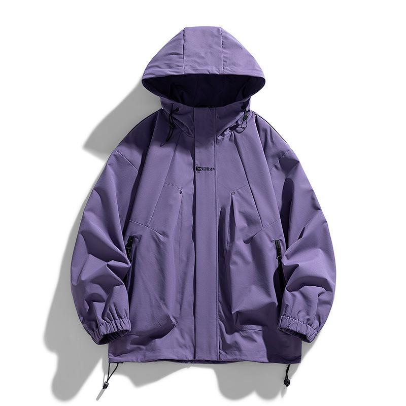 

Unisex Outdoor Windbreaker Jacket - Trendy 2026 Mountain Workwear Coat XL фиолетовый