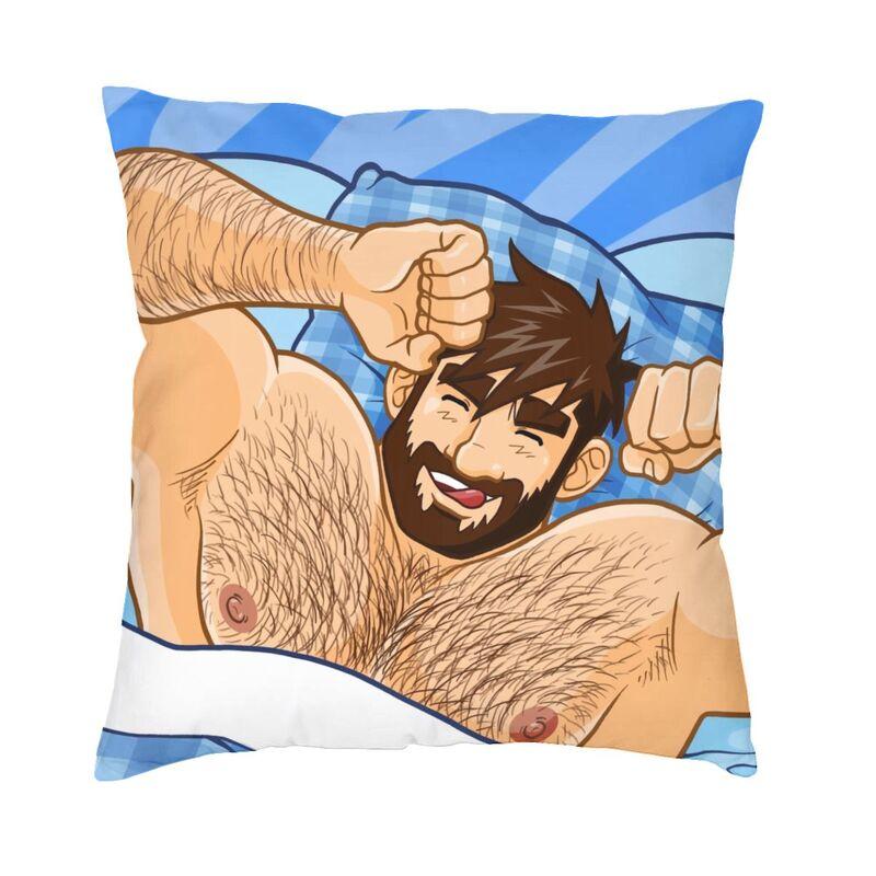 Gay Pride Adam And Ben Like To Play Pillow Living Room Decor Bobo Bear Lgbt Art Cushion Decoration Salon Square Pillowcase