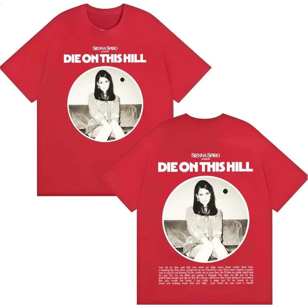 Hot Sale Sienna Spiro Hip Hop Double Sided Print Graphics Tshirt Unisexs Women Aesthetic Crewneck Short Sleeve Loose Tops Teenagers