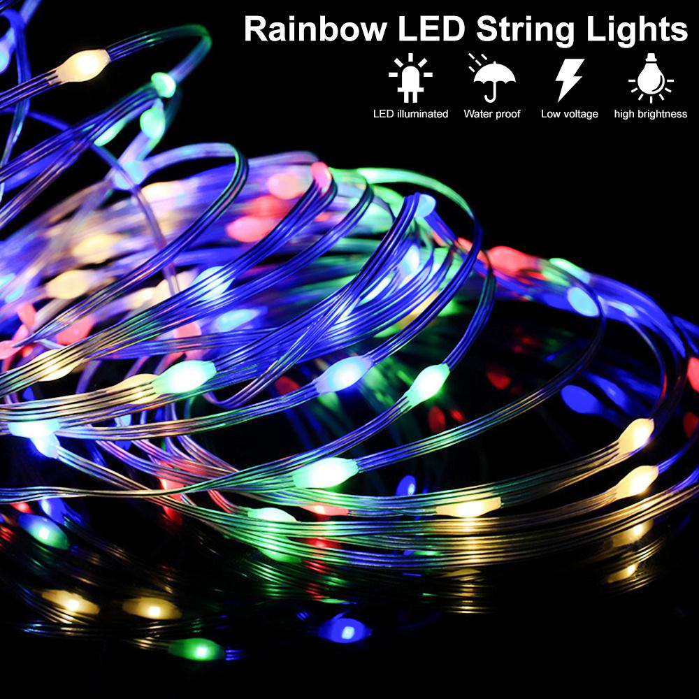 LED String Light Smart Bluetooth App Control Garland Waterproof Outdoor Fairy Lights For Christmas Holiday Party Birthday Decor