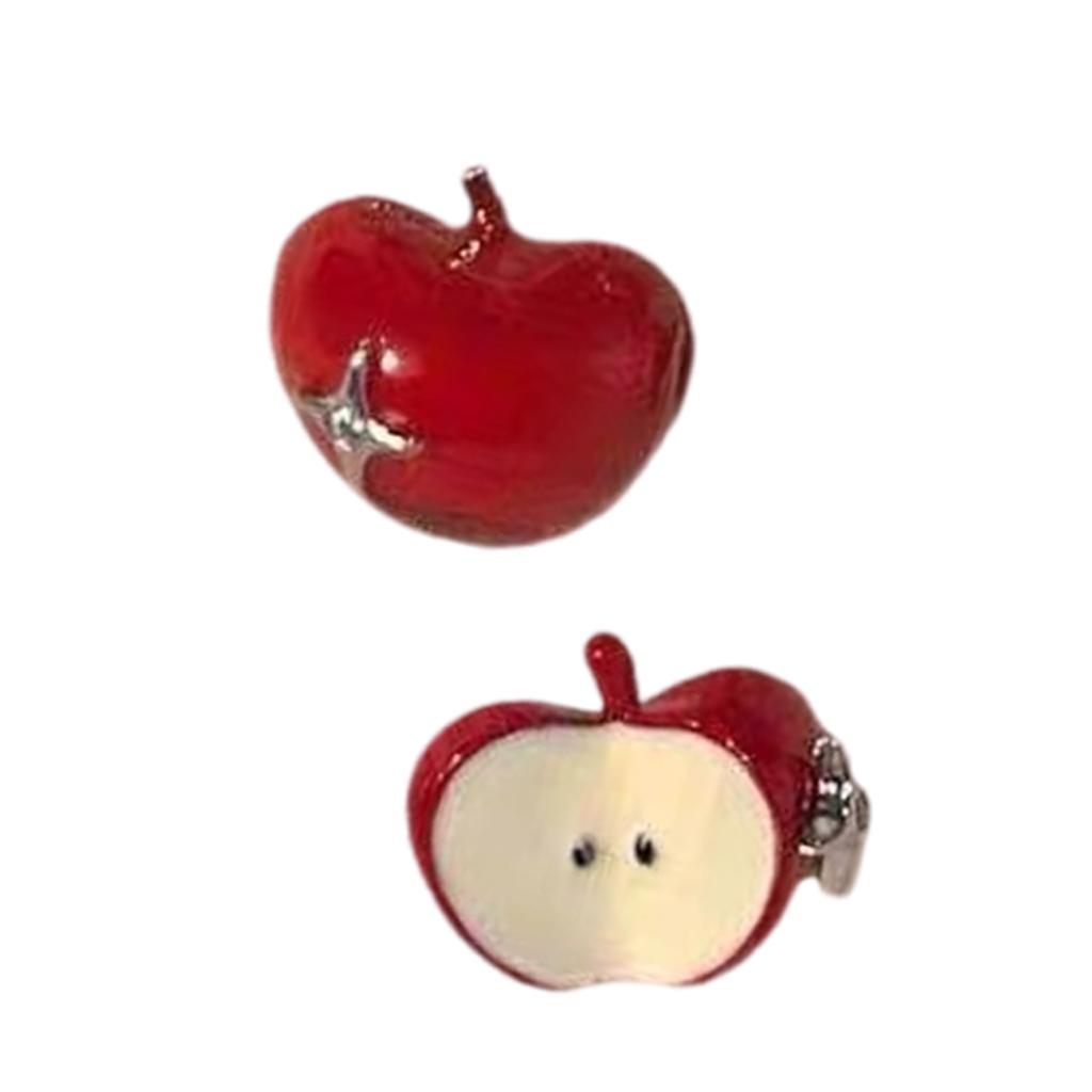 Elegant Apple Stud Earrings Accessory Crafted from High Quality Alloy with Sparkling Zircon for Fashionable Women