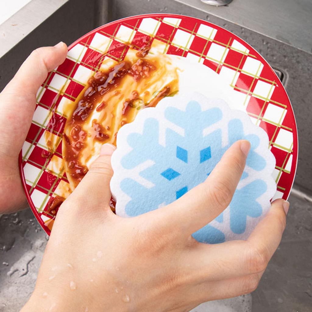 Holiday Cleaning Sponge Snowman/Snowflake/Glove/ Deer Cartoon Sponge Cleaner Cleaning Rubs During Christmas