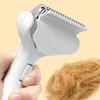 Pet Detangling Comb, Deshedding Tool with Curved Stainless Steel Teeth, Gentle Grooming And Dematting Brush for Long Hair Dogs Cats