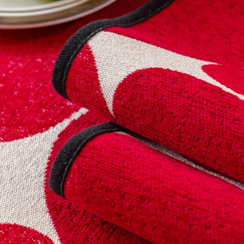 Special-shaped Irregular Sofa Cushions, Festive Red Straight Row, A Whole Sofa Cover, Cloth Towel, Cushion Cover, Universal for All Seasons