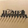 HOME Metall Wandhaken mit Buchstaben - Kreativer Eisenkunst Schlüssel- und Handtuchhalter