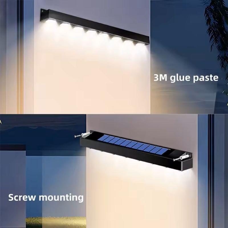 Solar Wall Light 4/8leds Outdoor Waterproof 1/2PCS Garden Light Balcony Staircase Fence Atmosphere Decorative Lighting