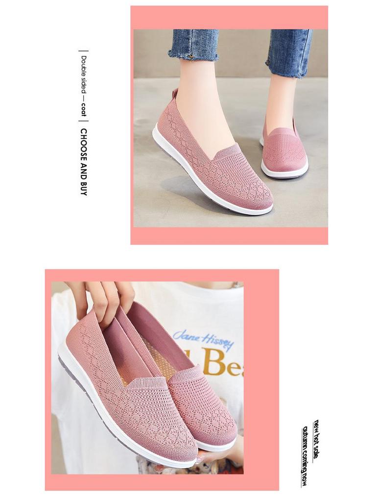 Damen Casual Atmungsaktive Flache Stoffschuhe - Weiche Sohle, Bequem für Alle Altersgruppen