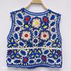 Women's Ethnic Embroidered V-Neck Sleeveless Vest/Cardigan