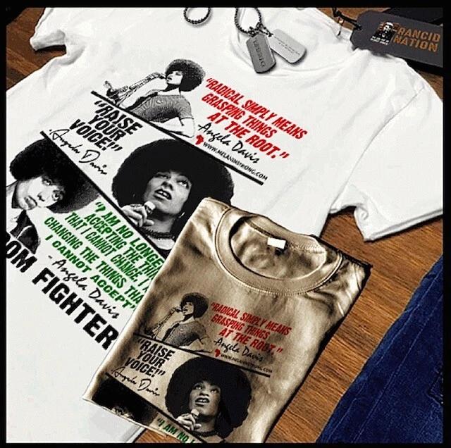 Angela Davis T-shirt Black History Month pride power freedom civil rights tee L