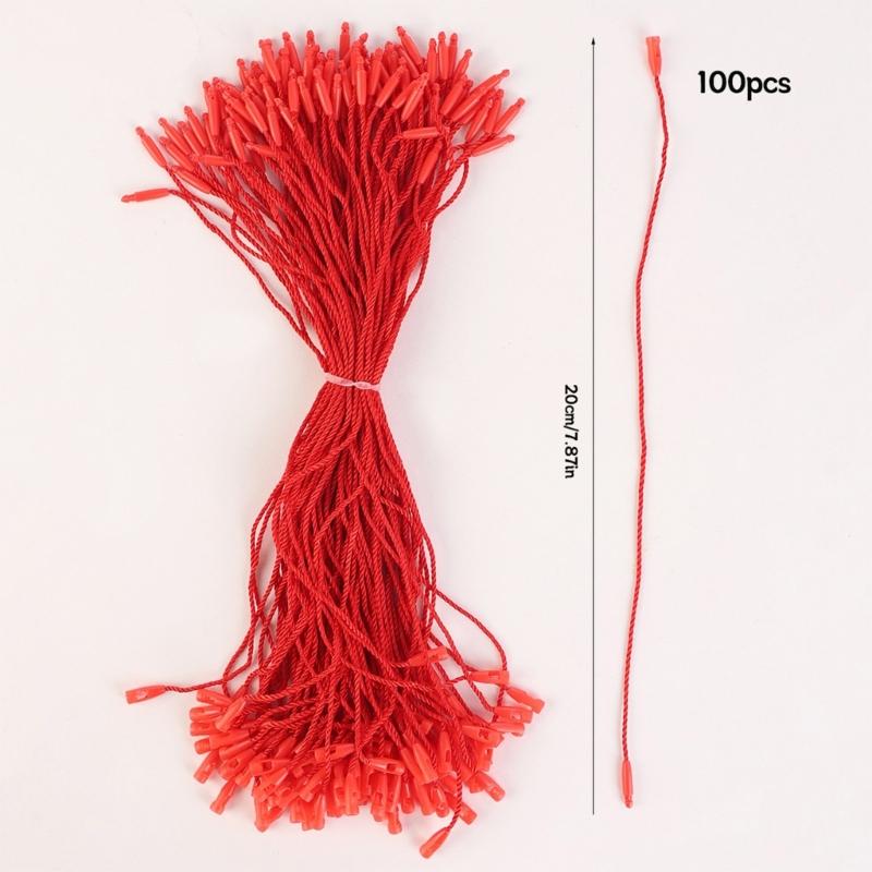 Pack of 100 Clothing Label String Hanging Textile Accessory Hanging Cords Soft Hanging Ropes for Garments