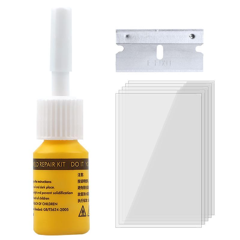 Kit de reparación de parabrisas de automóviles: relleno nanofluídico para la desaparición de grietas y desconchones, mantenimiento de vidrio líquido