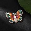 Summer Vintage Fashion Crystal Enamel Butterfly Brooches Rhinestone Animals Corsage Pins Jewelry Accessories for Women Gifts