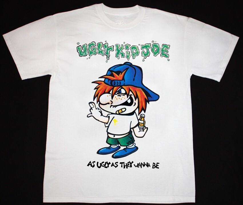 Vtg Ugly Kid Joe Band T-Shirt Heavy Cotton White Full Size Unisex AG223 S
