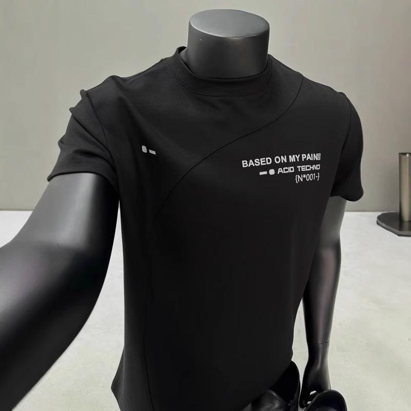 

Unisex Boxy Short Sleeve T-Shirt with Cooling Technology - Trendy Hip Hop Style 2XL чорний