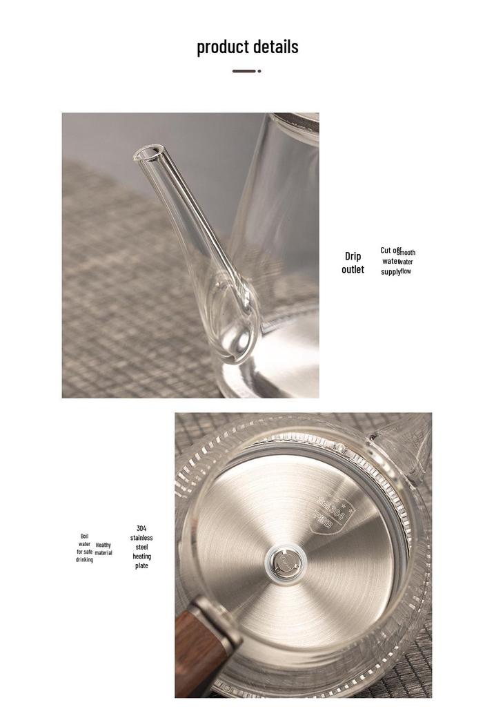 Fully Automatic Smart Glass Electric Kettle with Constant Temperature, Bottom Water Filling, and One-Button Fast Boil, 1350W.
