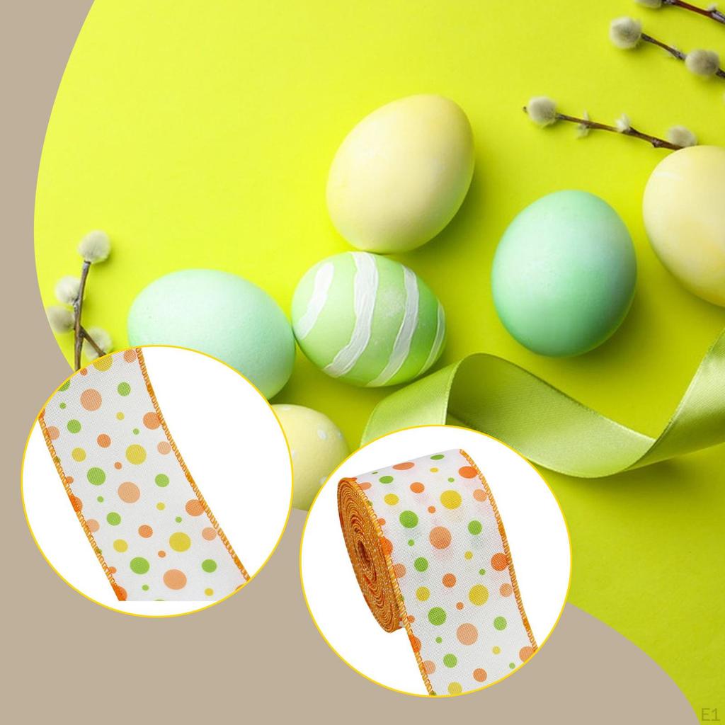 Easter Ribbon 15ft Length Spring Craft for Baskets Crafts Bow Decoration
