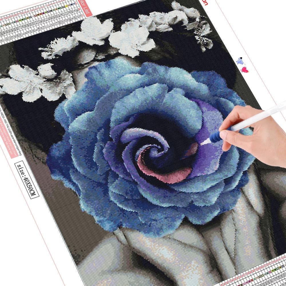 Volle quadratische/runde Diamantmalerei Porträt Frau Strasssteine ​​5D DIY Diamantstickerei Verkauf Schmetterling Mosaik Dekor