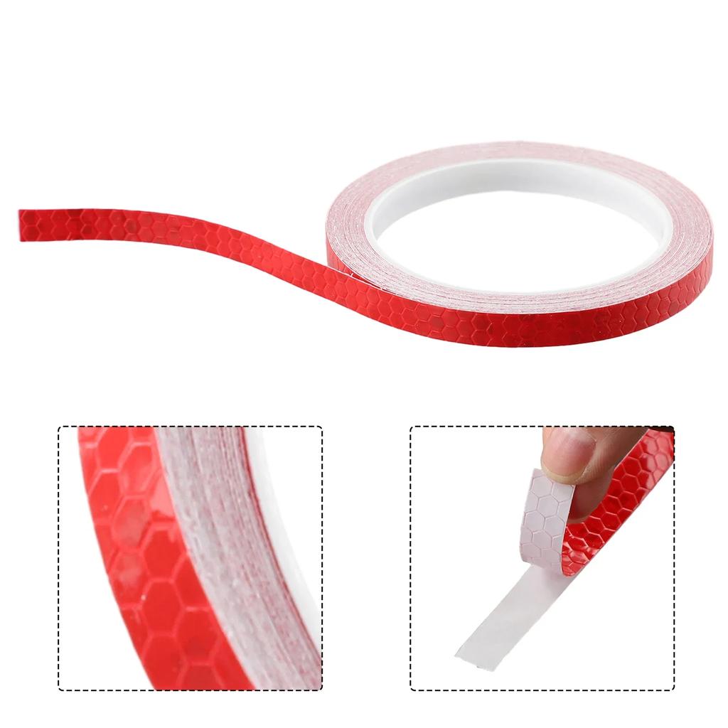 New Practical Car Sticker Tape Wheel Rim 1cm*8m Eyebrow PVC Safety Wearresistance Accessories Reflective Stickers