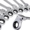 Flexible Head Ratchet Wrench Metric Combination Spanner Open End And Ring Wrenches Tool