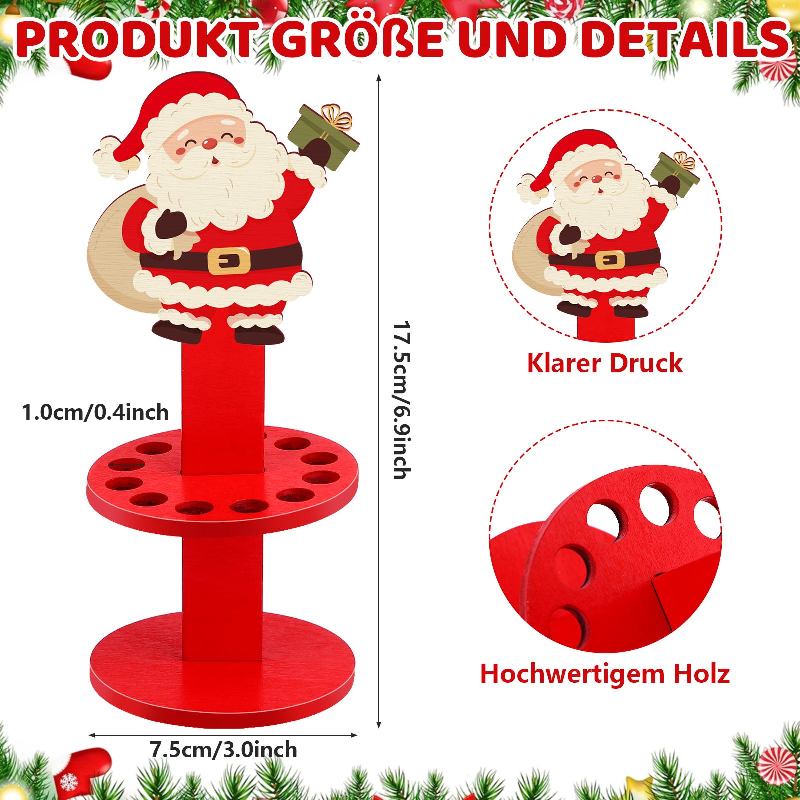 3 StüCk Weihnachten Geldhalter, Geldgeschenk Weihnachtens, Weihnachtsdeko Aus Holz, Geld Verschenken, Weihnachten Geldhalter Wei красный