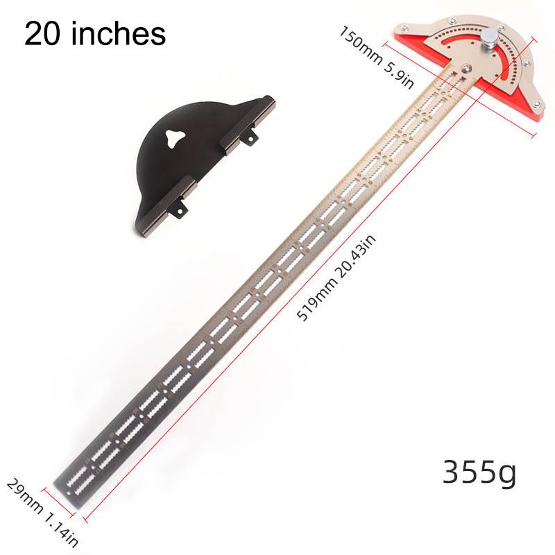 0-180 Degree Angle Gauge Woodworkers Edge Ruler Aluminum Alloy Protractor Angle Finder Ruler Precision Carpenter Measuring Tool