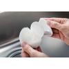 Mameita Kitchen Sponge White 6.5cm x 6.5cm x 7cm Triangle Corner Cleaning Tool for Sink Stains Oil Dirt Made in Japan