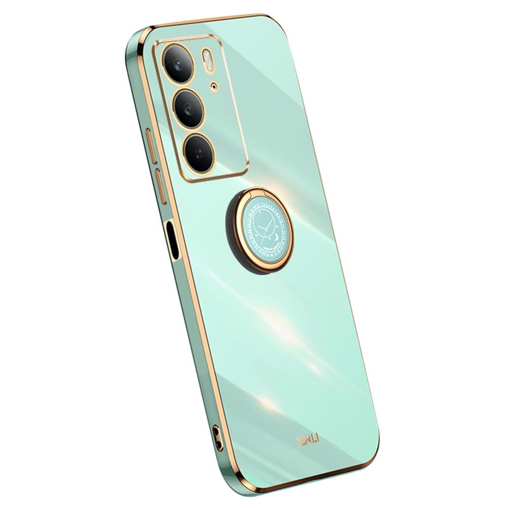 XINLI For Realme C75 4G Case Ring Kickstand Electroplating TPU Phone Cover