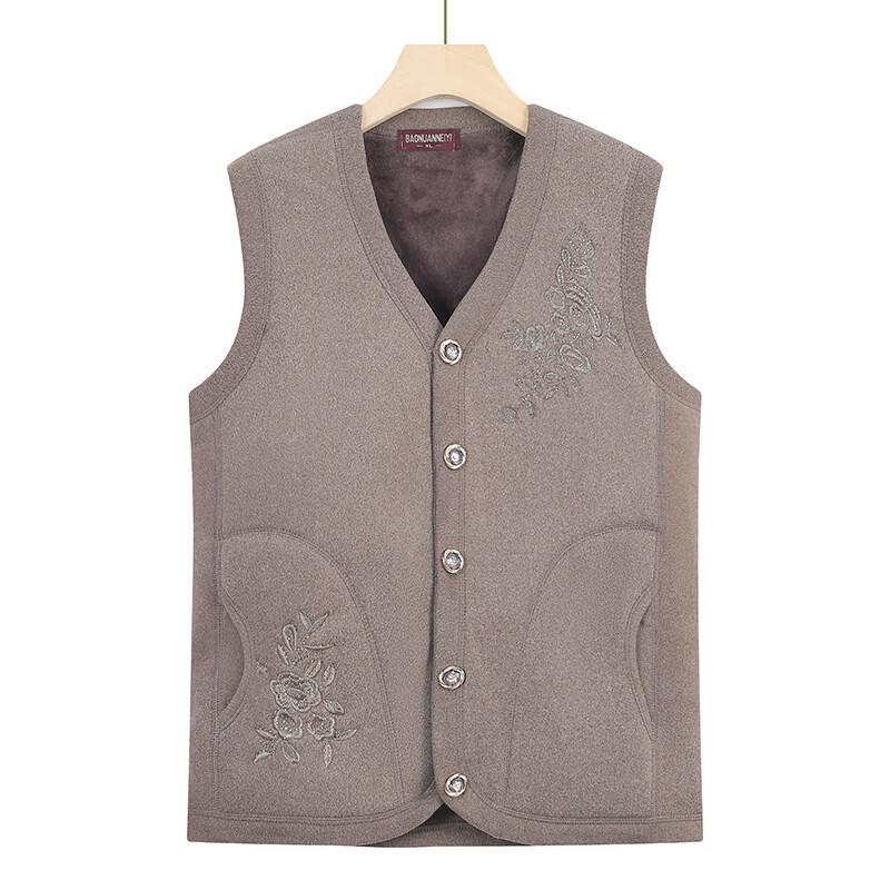 YUZHAOLIN Women's Plus Velvet V-Neck Vest