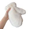 College Style Cartoon Gloves with Thick Windproof and Warm Fur for Autumn and Winter, Casual Plush Cute Teddy Bear with Fingers Hanging Around Neck