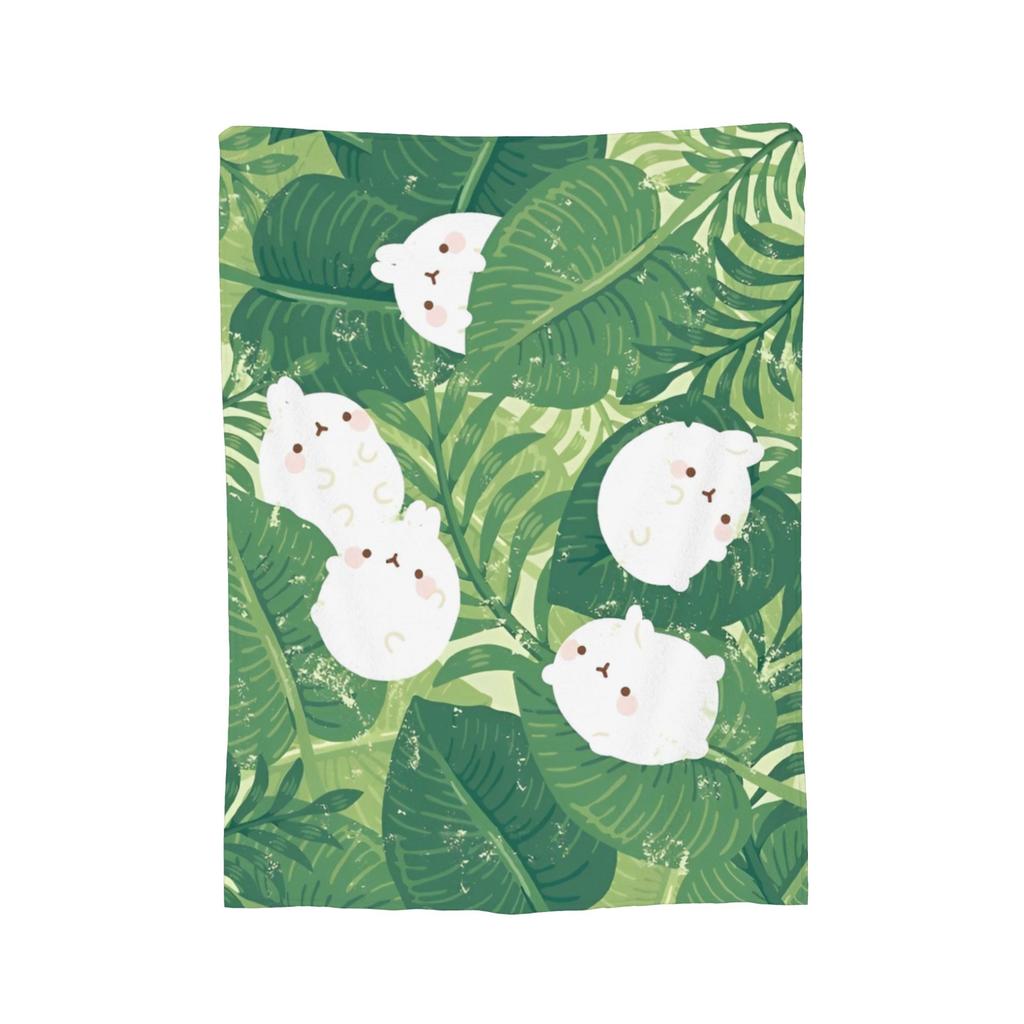 Cartoon M-Molangs and Piupiu Blankets Fleece Winter Multi-function Lightweight Thin Throw Blankets for Bed Couch Bedspreads