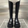 Punk Style Women Knee High Boots Fashion Zippers Shoes Thick Heel Autumn Winter Ladies Knight Long Booties