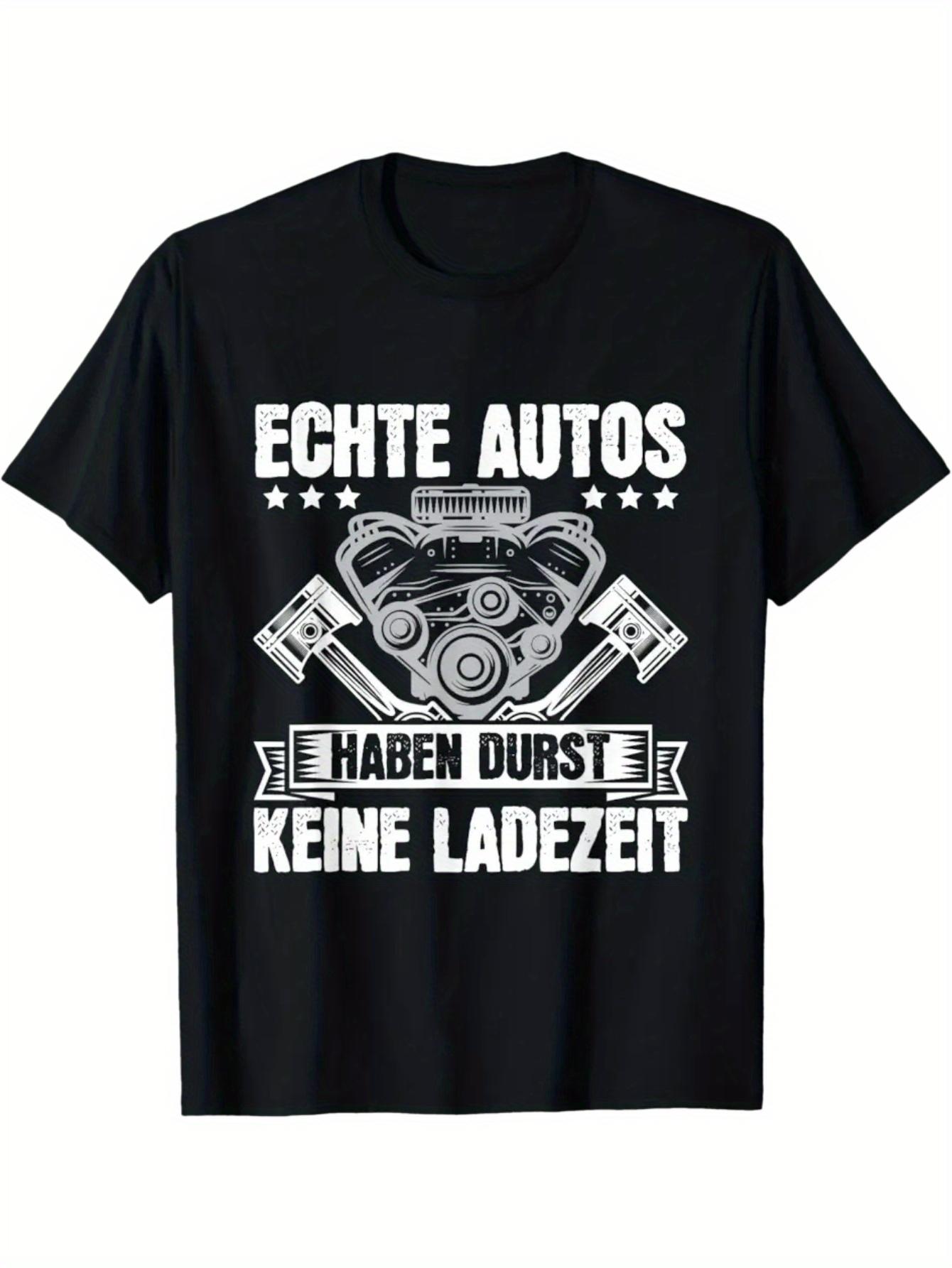 

Real Cars Have Thirst No Charging Time Motor Screwdriver Car T-Shirt S