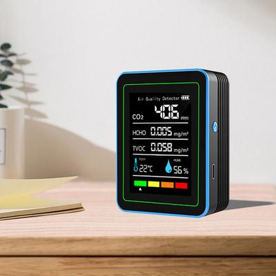 5-in-1 Air Quality Monitor Air Quality Detector Indoor Air Quality Meter Temperature and Humidity Monitor for Home Office School