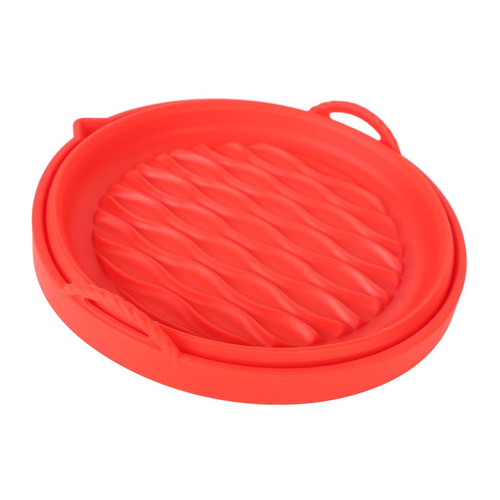 Fryer Silicone Liner Foldable Round Wavy Stripe Heat Resistant Reusable Fryer Pot for Fryer Accessory