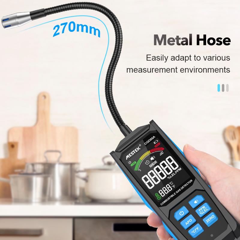 Natural Gas (Methane) Leak Detector, Rechargeable Gas Detection Tool With Audible And Visual Alarm Functions, For Domestic & Mot