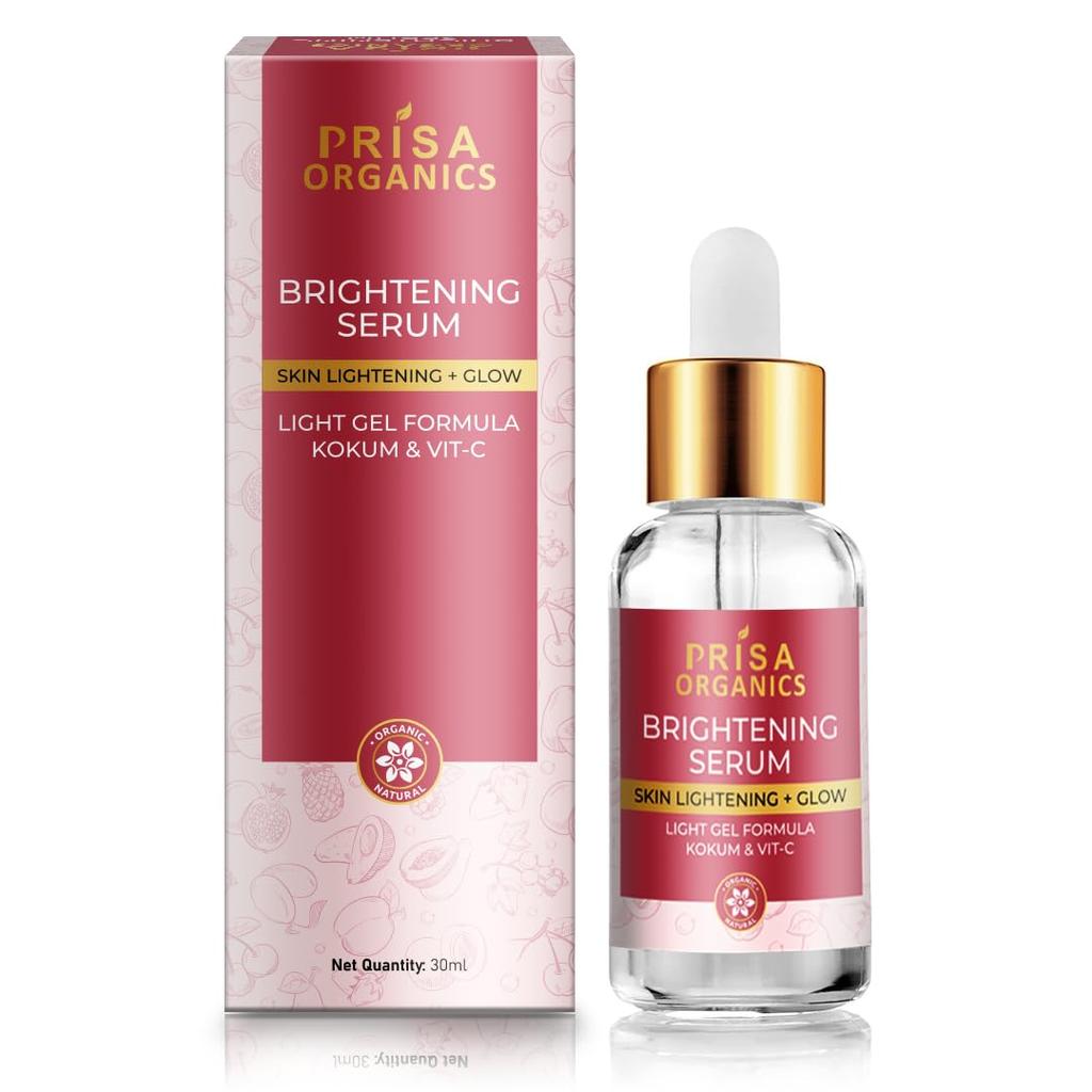 Prisa Organics Brightening Serum | Infused with Kokum & Vitamin C | For Glowing and Lightening Skin (30ml)