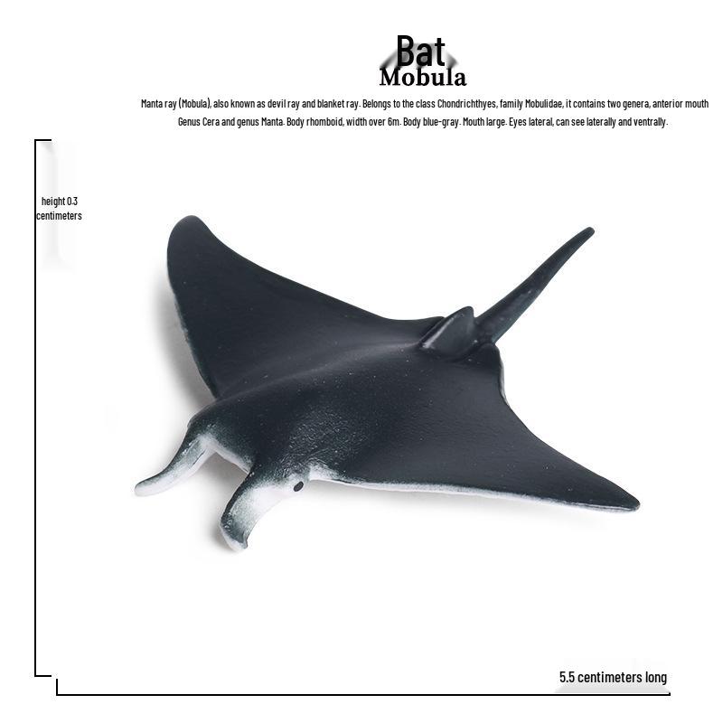 Children's Cognitive Toy: Giant Manta Ray, Stingray, Batfish, Sunfish Figurine