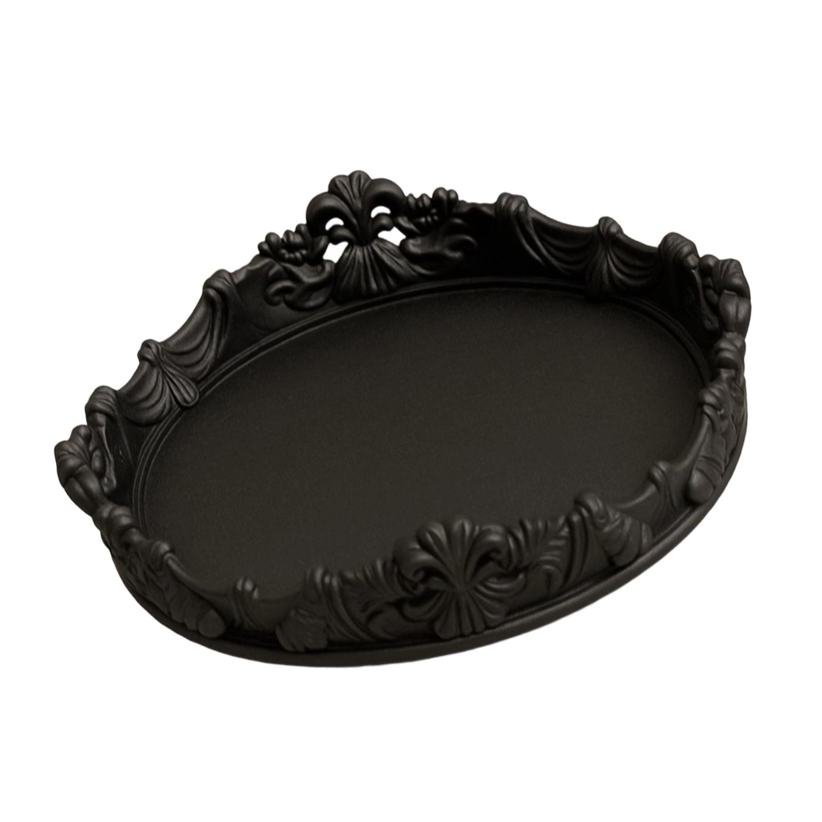 

Vintage Gothic Carved Storage Tray Plastic Texture for Holding Rings Bracelets Perfume Bottles and Desktop Decoration 1